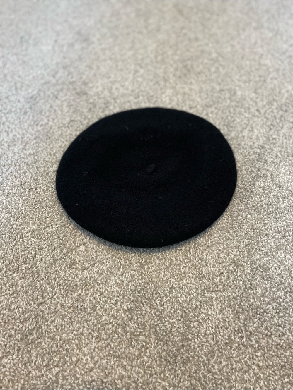 H&M Black 100% Wool Beret